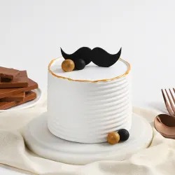 Father's Day  Moustache  Cake